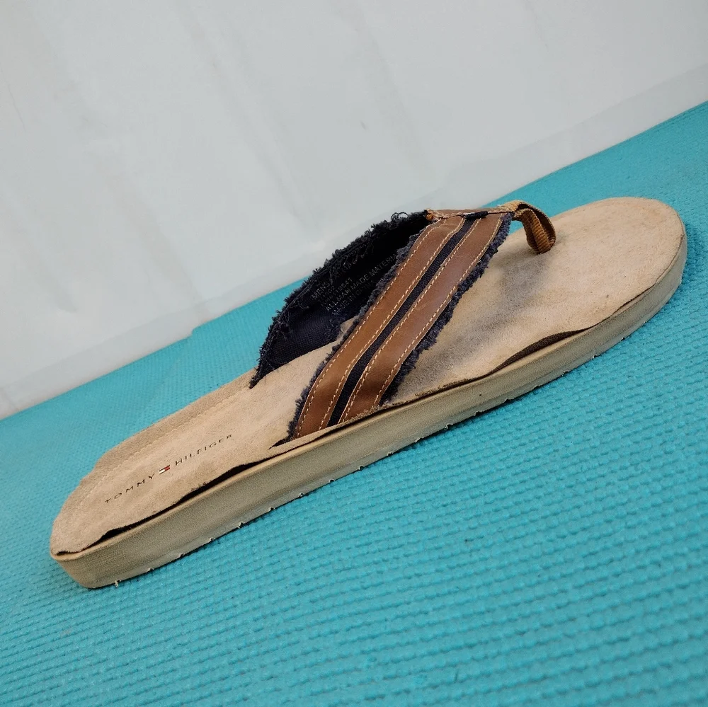 Tommy Hilfiger Men's Light Brown Sandals Flip Flops XXL ( 13 - 14)